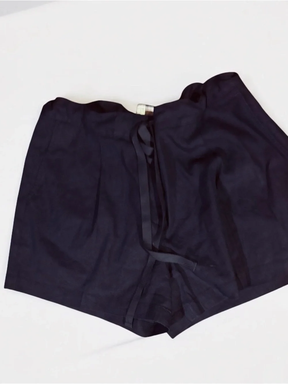 Nordstrom Signature Navy Linen Pull-On Drawstring Shorts